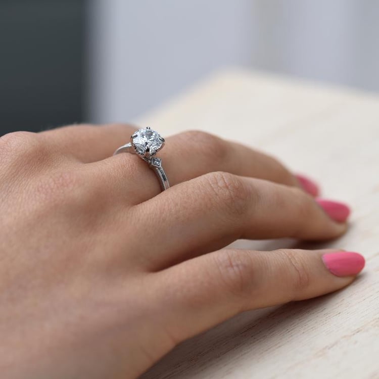 Prsteň s diamantmi zo zlata 48163