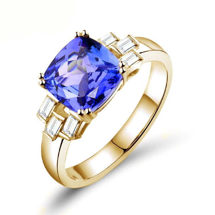 Prsteň s Baguette diamantmi 72332