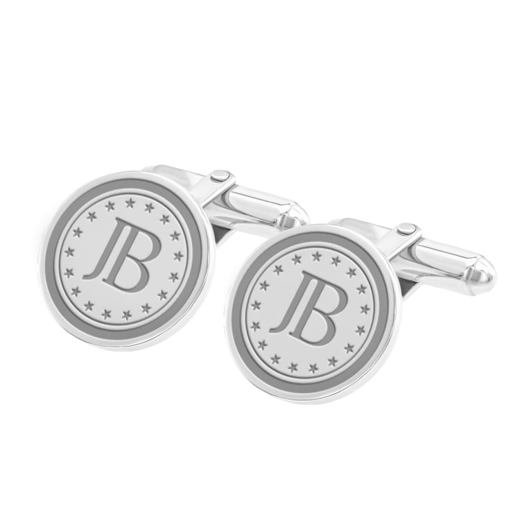 Strieborné manžetové gombíky s multigravírom