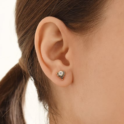 Náušnice s moissanitmi a salt and pepper diamantmi Aubin