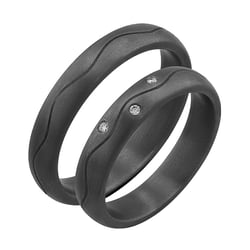 Tantalové snubné prstene s diamantmi Basile