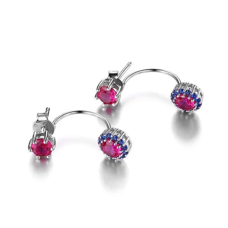 Náušnice s rubínmi 18845