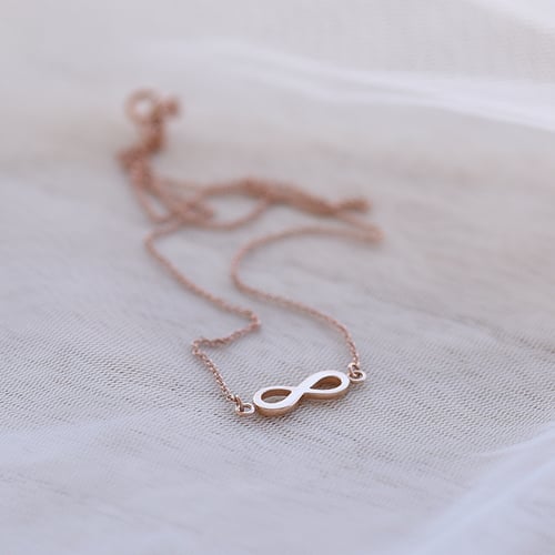 Zlatý fashion set šperkov s motívom nekonečna Infinity
