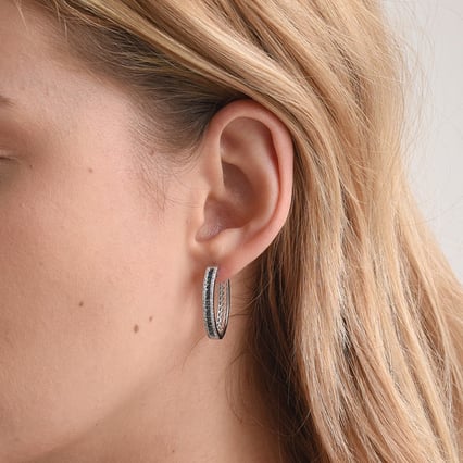 Kruhové diamantové náušnice Travis