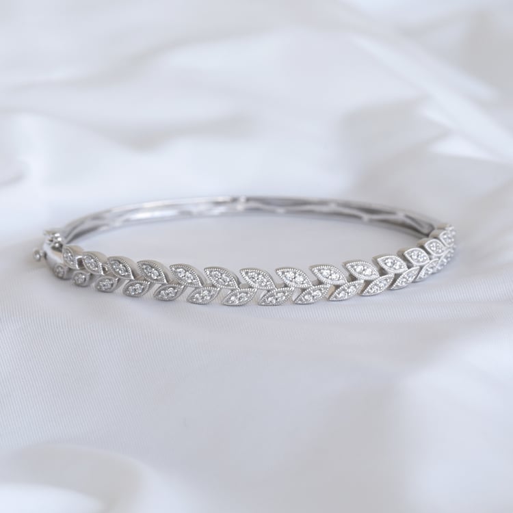 Elegantný strieborný náramok s trblietavými diamantmi Firenze 107968