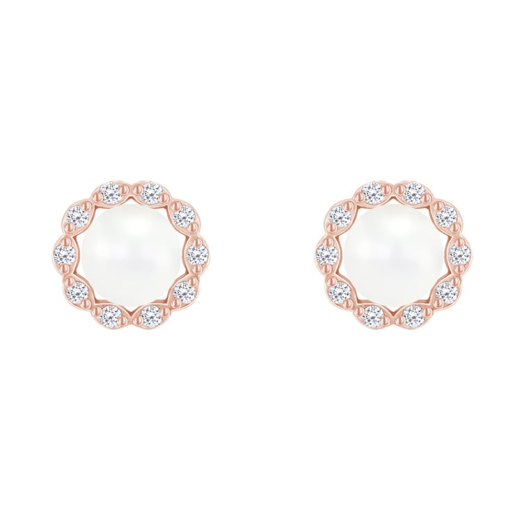 Perlové náušnice s diamantmi 80302