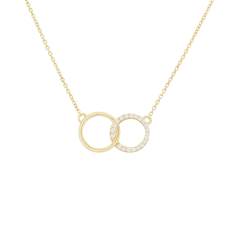 Symbolický prívesok s diamantmi zo žltého zlata