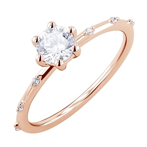 Nežný zásnubný prsteň s lab-grown diamantmi Maisha