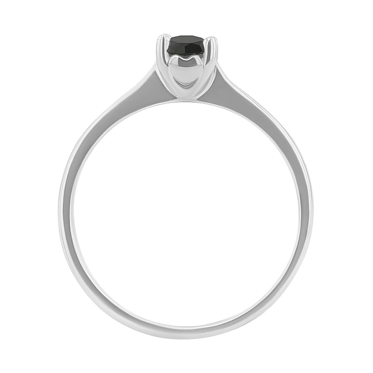  Zásnubný prsteň so srdiečkom a čiernym diamantom Langia 136211