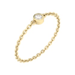 Minimalistický retiazkový prsteň s diamantom Terez