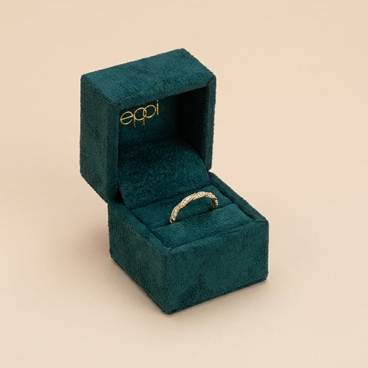 Prepletený rozvodový eternity prsteň s lab-grown diamantmi Arnulf 166469