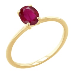 Elegantný zásnubný prsteň s oval rubínom Frost