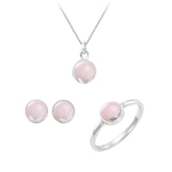 Zlatý set šperkov s cabochon ruženínom Lyric