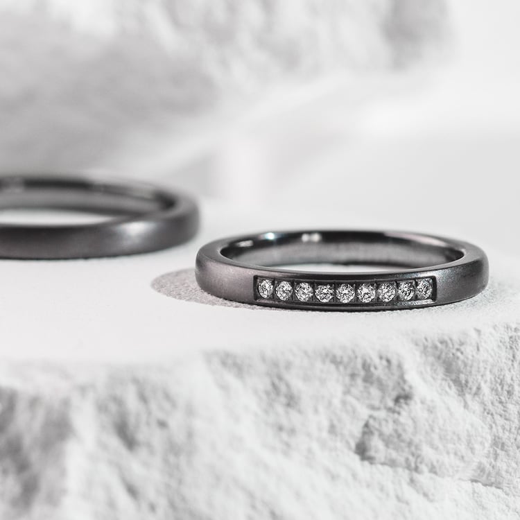 Tantalový prsteň s diamantmi Rille 157156