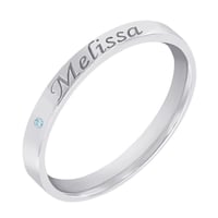 Zlatý prsteň s gravírom a drahokamom vašej voľby Blaire