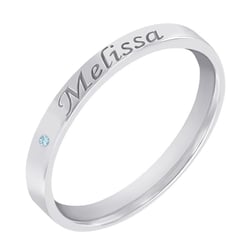 Zlatý prsteň s gravírom a drahokamom vašej voľby Blaire