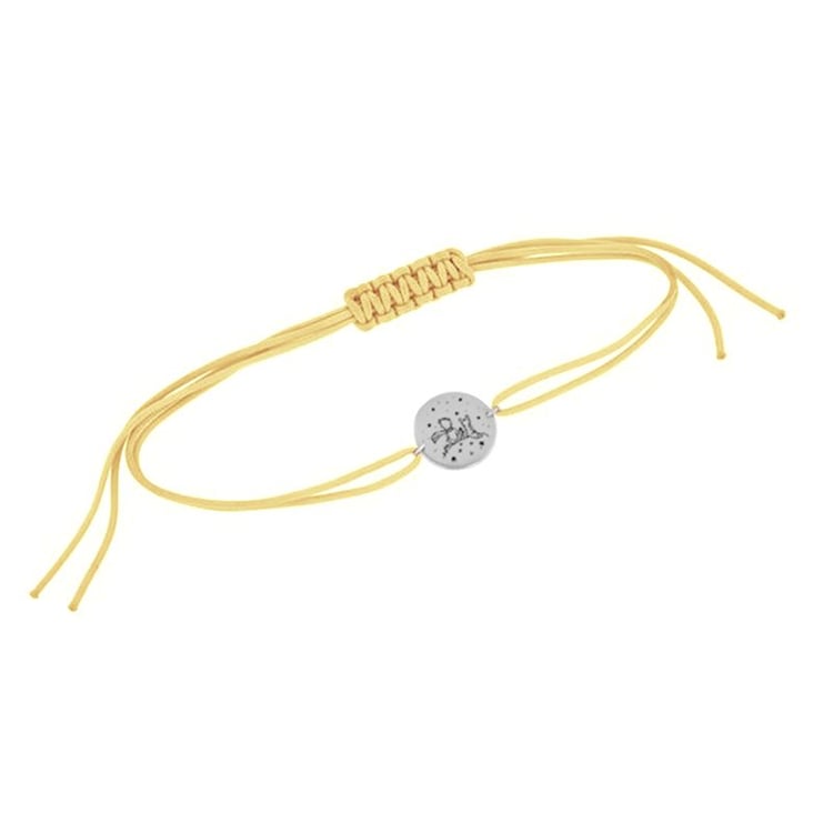 Strieborný povrázkový náramok Malý princ s líškou a gravírom 115349