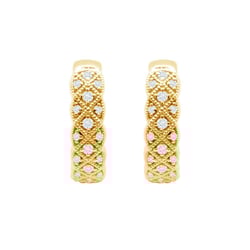 Zlaté kruhové náušnice s lab-grown diamantmi Laura