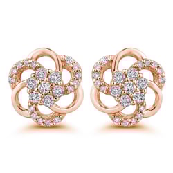 Diamantové náušnice v tvare kvetov Phaedra