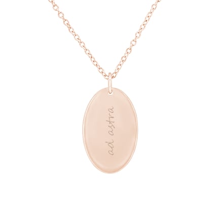 Strieborný oválný prívesok s obojstranným gravírom Gilmore