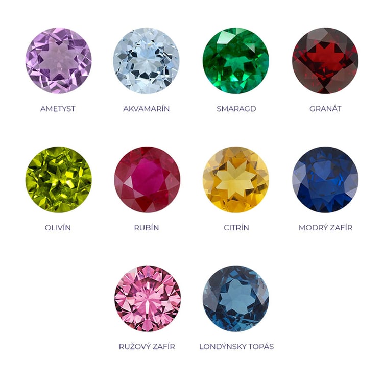 Náhrdelník v tvare mesiaca s výberom drahokamu Malý princ 148394