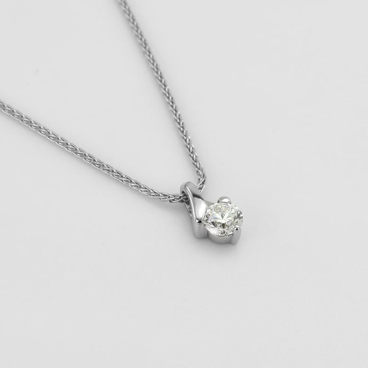 Platinový náhrdelník s diamantom 51075