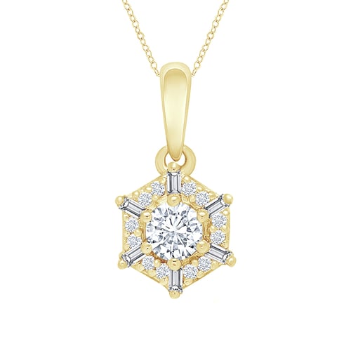 Zlatý kvetinový set šperkov s lab-grown diamantmi Sallie