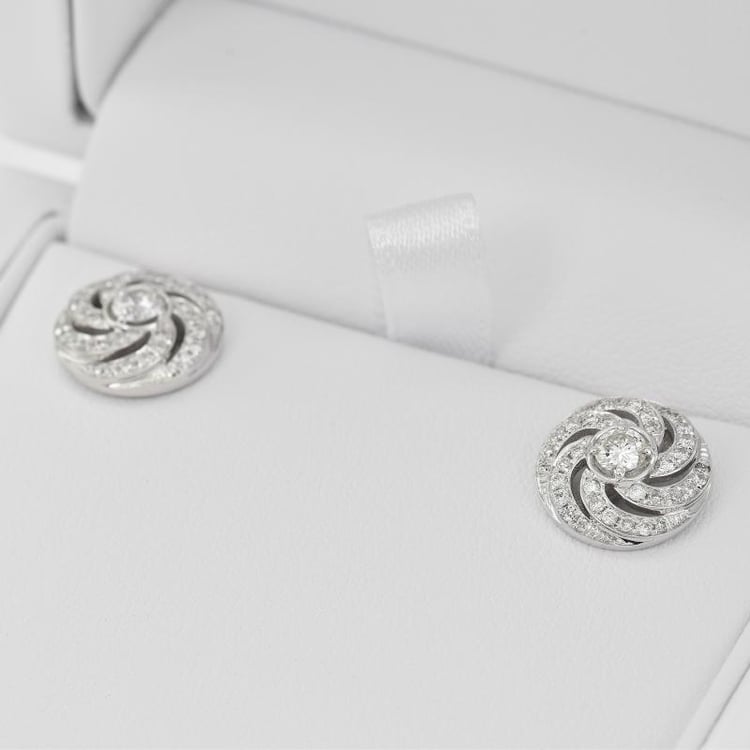 Náušnice s diamantmi 14303