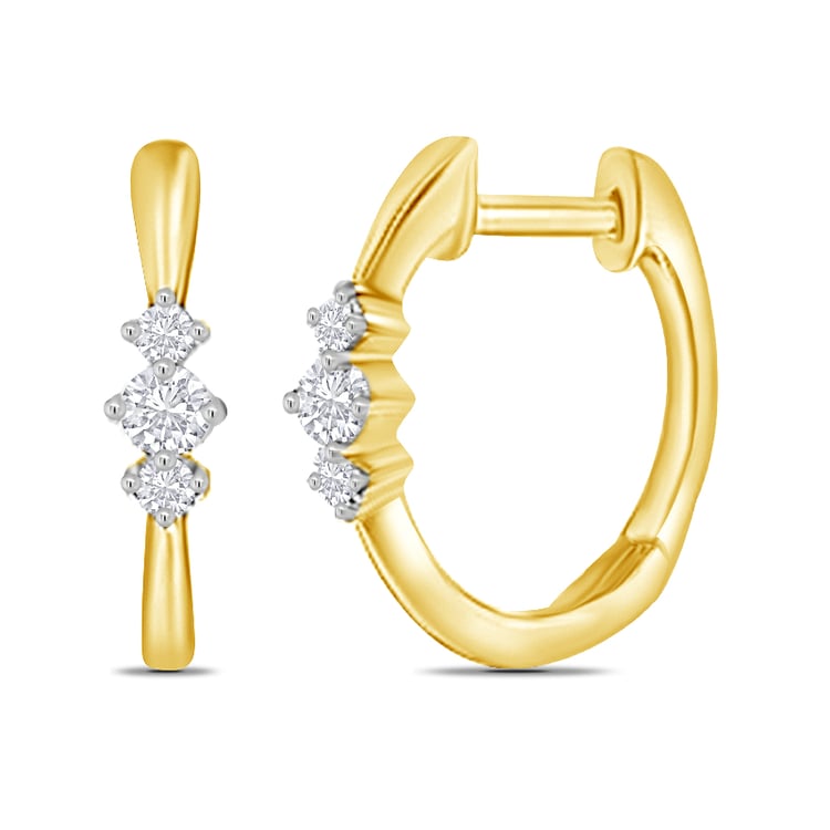 Zlaté krúžky s oslnivými diamantmi Ciro 67252