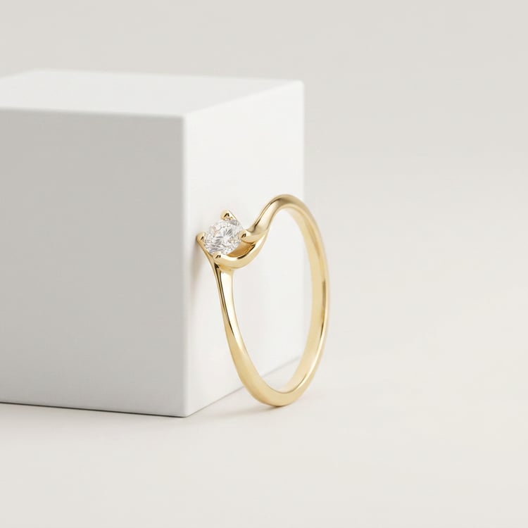 Zásnubný prsteň s 0.4ct IGI certifikovaným diamantom Hariti 169075