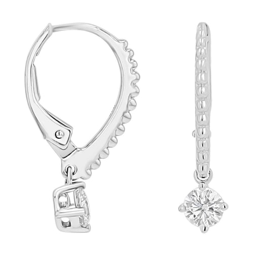 Strieborné náušnice s 0.25ct lab-grown diamantom Fana