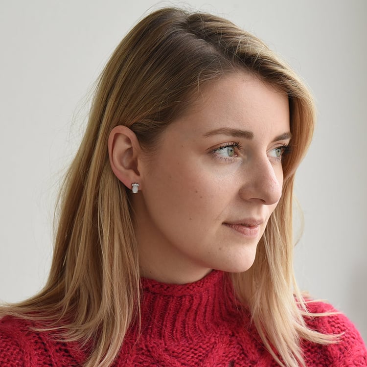 Náušnice s mesačným kameňom 72648