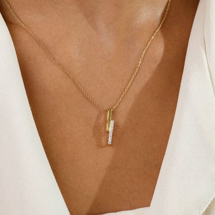 Zlatý prívesok s lab-grown diamantmi Katie