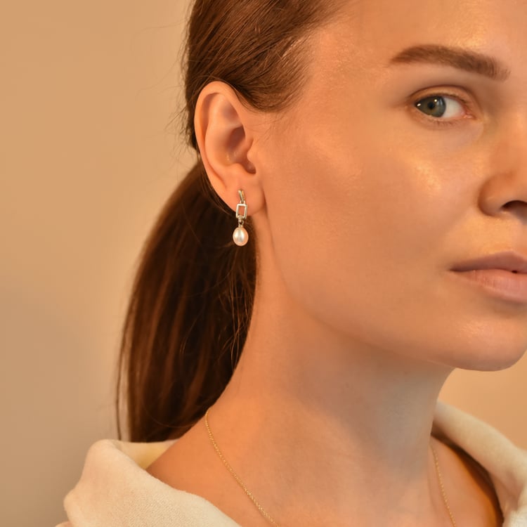 Zlatá kolekcia s perlami a diamantmi Nereides 103562