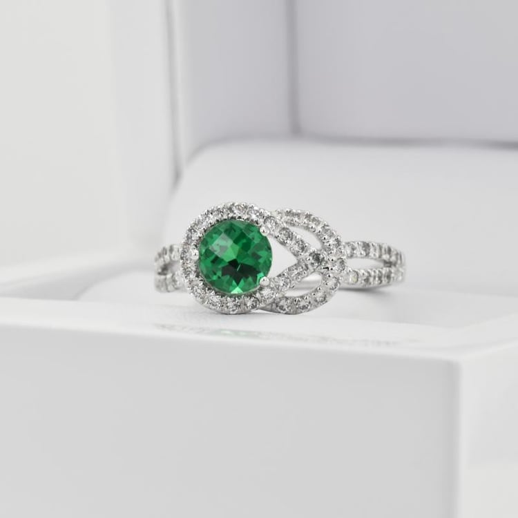 Smaragdový prsteň zo striebra Cessily 6323