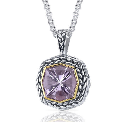 Strieborný náhrdelník s ametystom Alcira