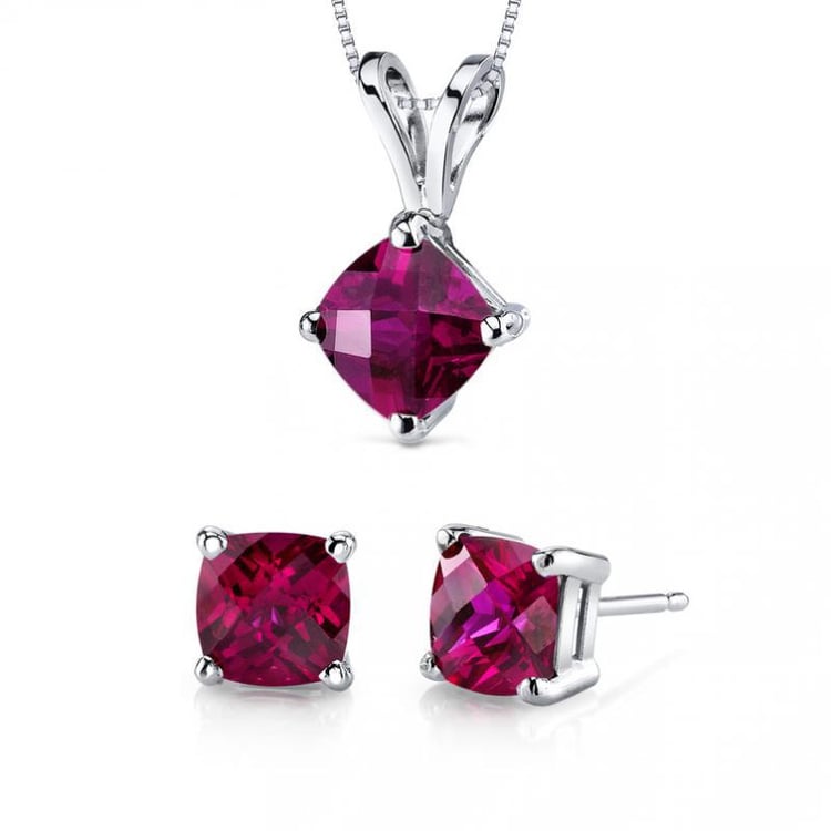 Elegantná rubínová kolekcia šperkov Sher