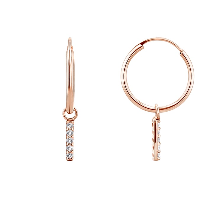 Zlaté visiace náušnice s bielymi topásmi Christy