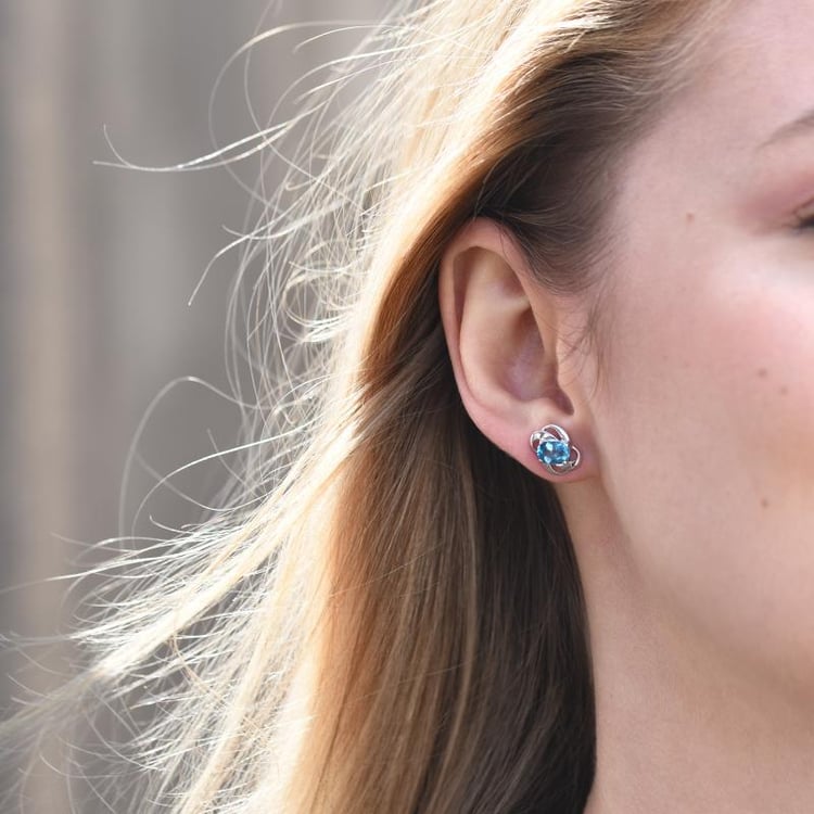 Strieborné náušnice s topásmi 47210