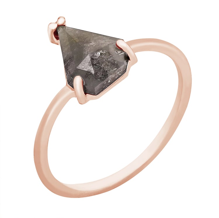 Prsteň s pentagon salt and pepper diamantom Beli 98931