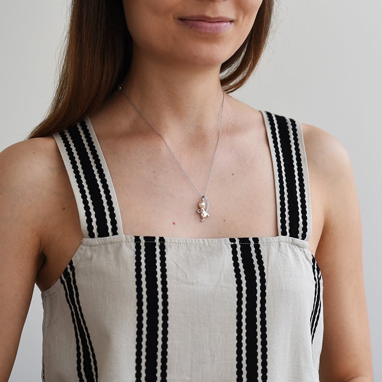 Zlatý prívesok s anjelom 64182