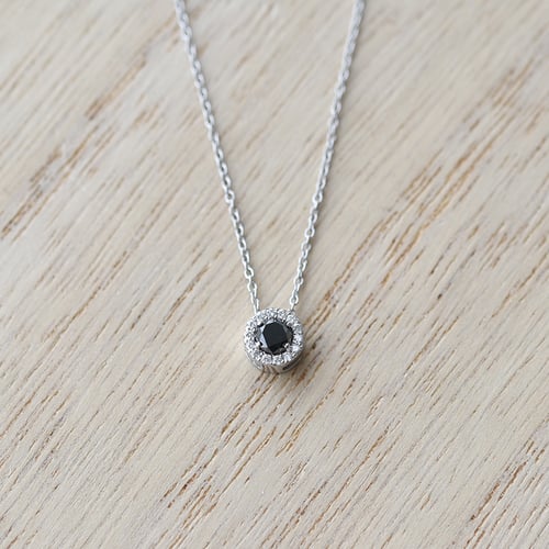 Halo prívesok s čiernym diamantom Usara