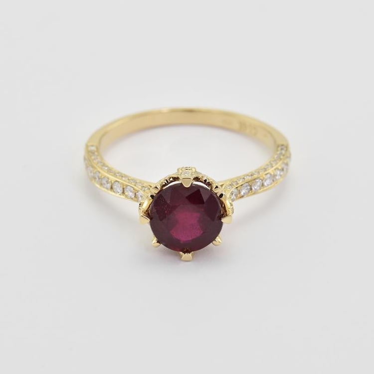 Vintage rubínový prsteň 27206