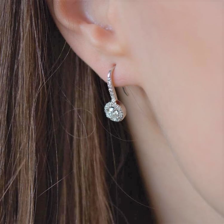 Diamantové kvapky z bieleho zlata 105076