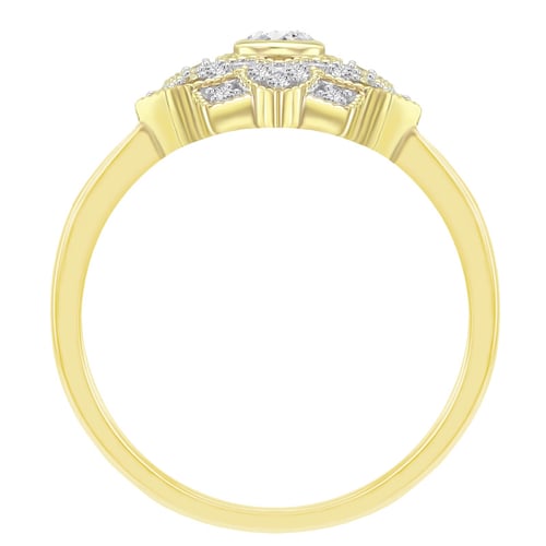 Zlatý kvetinový set šperkov s diamantmi Doriane