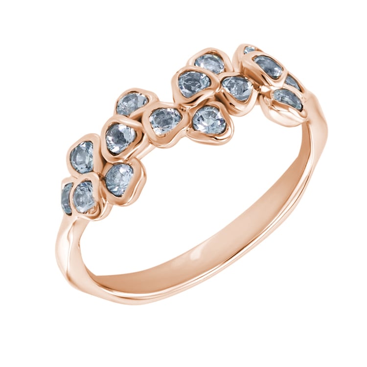 Prsteň s akvamarínmi 31181