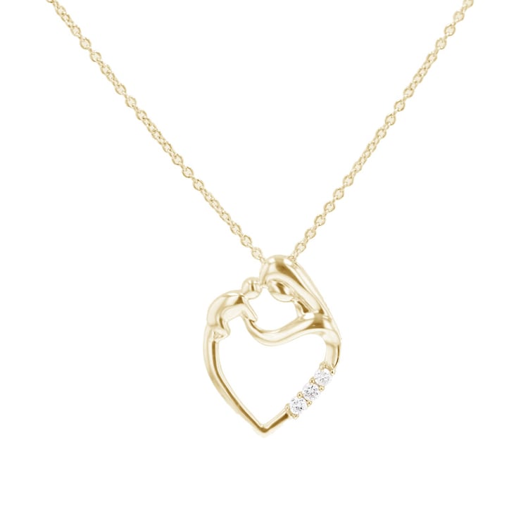 Strieborný prívesok matka a dieťa s lab-grown diamantmi Remy 99149