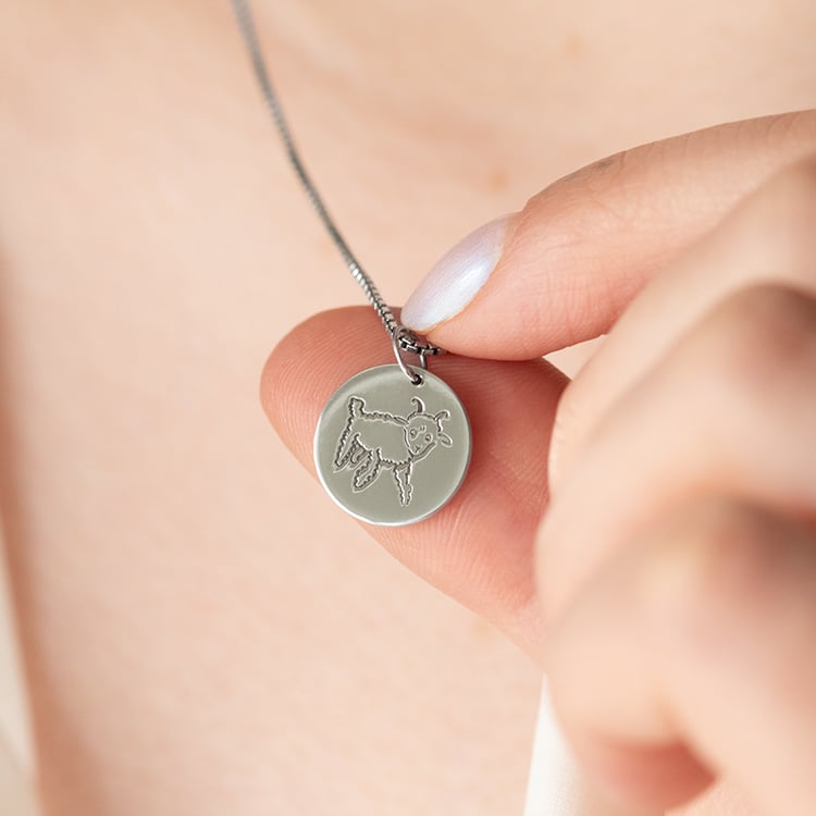 Strieborný prívesok s gravírom baránka Malý princ 139141