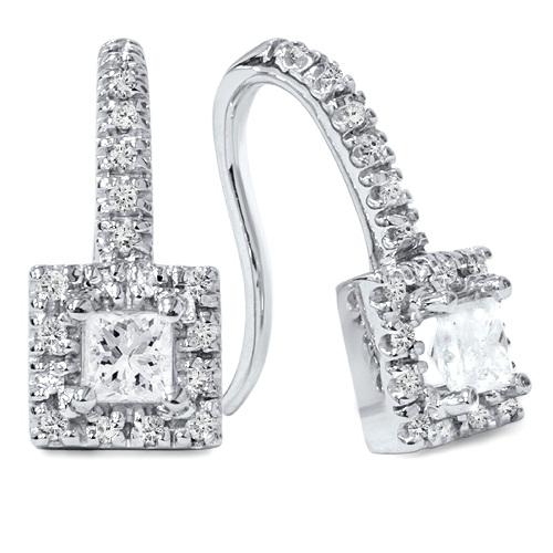 Diamantové zlaté náušnice