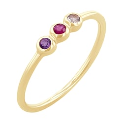 Prsteň s tromi drahokamami podľa vášho výberu Stenia